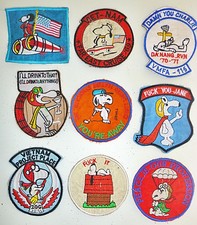 Lot of 9 Patch - Snoopy Says Fark You Jane - 1969 Cruise, Vietnam War,  S/9-3 picture