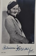 LILIAN  HARVEY FILM  1906-1968  BRITISH/GERMAN ACTRESS & SINGER . SIGNED CARD picture