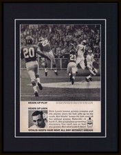 Dick Lynch 1963 Vitalis Framed 11x14 ORIGINAL Vintage Advertisement  picture