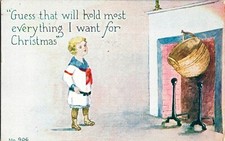Vintage 1910's F.A. Owen Co. Cute Little Sailor Boy Antique Christmas Postcard picture