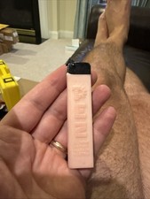Vintage PEZ Regular Austria 2.6 No Feet Pink Black Lighter Hairline Crack DAMAGE picture