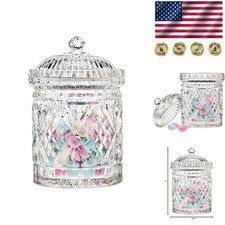 Handcrafted Dublin Crystal Canister Jar - Perfect for Cookies & Candies picture