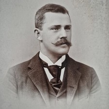 Antique Cabinet Card Photo Politician William Henry Hall c1893 Connecticut OOAK picture