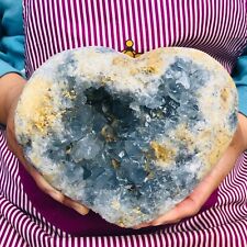 6.29 LB Natural Blue Celestite Crystal Geode Cave Mineral Specimen - Madagascar picture