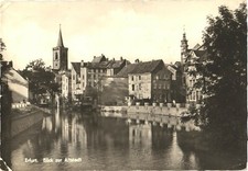 Erfurt Germany View of Altstadt Old Town RPPC Real Photo Postcard DDR 1960s picture