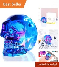 Lifelike K9 Crystal Skull Figurine - Exquisite Gift Boxed for Elegance and Charm picture
