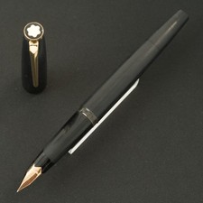 Authentic Vintage 1970s Montblanc 220 Matte Black 14K EF Piston Fountain Pen picture
