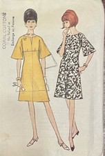 Vintage 1960’s McCall’s 8184 Womens French Dart Flared Dress Size 14 B34 picture