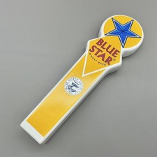 North Coast Brewing Blue Star Wheat Beer Tap Handle Yellow Breweriana Bar Decor picture