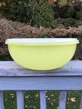 Vintage Yellow Tupperware Fix n Mix Bowl with Lid picture