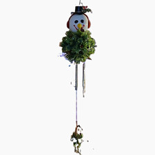 Vintage Plastic Kitschy Snowman Windchime picture