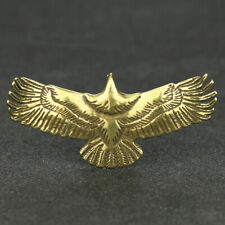 Solid Brass Eagle Figurine Small Statue Home Ornament Figurines Collectibles picture