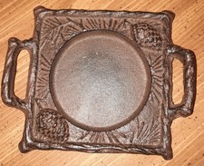 Vintage Yankee Candle Brand Cast Iron Pinecone Pillar Candle Holder 6