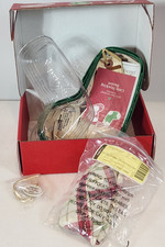 Longaberger 2014 Tree Trimming Little Stocking Basket+Liner+Protector+Tie-On NEW picture