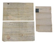 War of 1812 Bounty Land Grant 1853 IL Clay Co Isom Mitchell Micajah Townsend picture