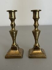 Vintage Mini Brass England Candlestick Holders picture