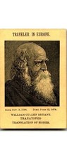 William Cullen Bryant Author Card Thanatopsis Homer 1890s Poet, Writer picture