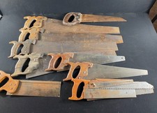 9 Vintage/Antique Hand Saw Lot picture