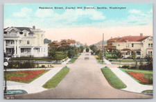 c1910 Volunteer Park, Capitol Hill Seattle WA, Postcard Millionaire's Row picture