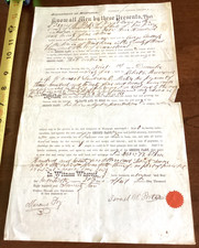 Signed 1872 Mortgage Assignment Israel W Porter George Gallup Forest Grove NJ picture