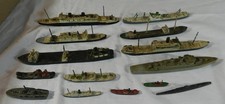 Lot of 15 Vintage Lead Ship Models with some being WWII Recognition Models picture