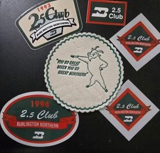 Vintage Burlington Northern BN 2.5 Club Stickers Decals 1993 1994 Great Northern picture