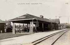 Cedarburg WI Wisconsin Railroad Train Station Depot RPPC Photo Postcard COPY picture