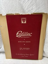 1940s Cadillac Restaurant Menu New York City NYC 1460 Broadway Times Square picture