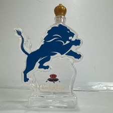 Custom Crown Royal Detroit Lions Collectable 7.5”  Alcohol Bottle picture