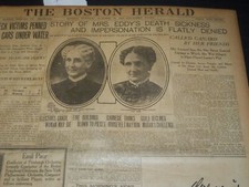 1906 OCTOBER 29 THE BOSTON HERALD - STORY OF MRS. EDDY'S DEATH DENIED - BH 92 picture