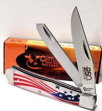 Cattleman's Cutlery USA America 250th Anniversary 2 Blade Trapper Pocket Knife picture