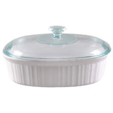 Corning French White 2.5 Qt Oval Covered Casserole 7011967 picture