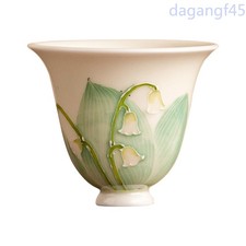 30ml Ceramic Handpainted Orchid Cup Master Cup Tea Tasting Cup Kungfu Teaware picture