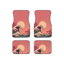 JAPANESE SUNSET WAVES Car Mats (Set of 4) picture