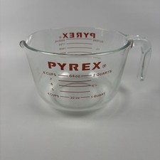 Vtg Pyrex 564 8 Cup 2 Quart 64 oz Glass Measuring Cup Pitcher Red Corning USA picture