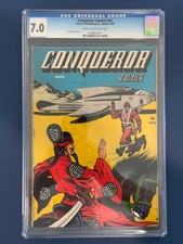 Conqueror Comics #1 Albrecht Publishing 1945 King (Cover)  CGC 7 picture