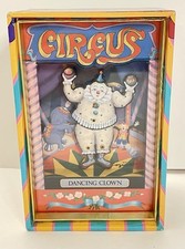 Vintage 1993 Koji Murai Dancing Clown Circus Music Box Sankyo Working 6” picture