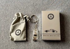 Mercedes-Benz 300SL (1954) Keychain with Logo and Pouch New picture