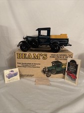 VTG FULL JIM Beam's 1928-29 Model A Ford Pickup Trk Decanter Original Box + TAGS picture