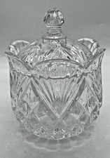 GODINGER CRYSTAL Blown Glass PINEAPPLE COLLECTION Covered CANDY DISH Retired picture