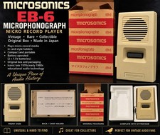 Vintage Microsonics EB-6 Microphonograph Micro Record Player Original Box Japan picture