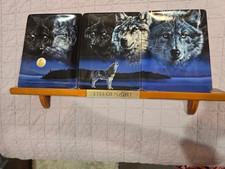 Bradford Exchange 2000 Eyes of Night by Vivi Crandell 3 Plates & Plate Holder picture