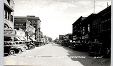 MAIN STREET fremont ne 1948 postcard nebraska real photo rppc downtown shops picture
