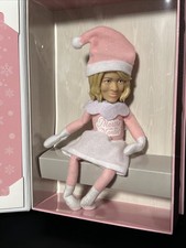 Martha Stewart 2025 Martha on The Mantel 10” Christmas Pink Plush Figurine Doll picture