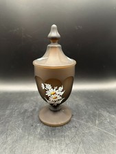 Westmoreland Brown Satin w/ Hand Painted Daisy Pattern picture