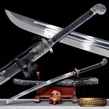 43'' Handmade Katana Battle Ready Chinese Sword Dao Kung Fu Broadsword Sharp picture