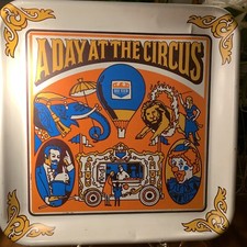 Vtg Advertizing Tray~Bay View Federal~San Mateo~SF Bay Area~Circus~Grahics Color picture