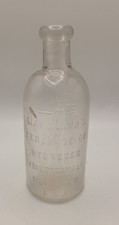 Antique Marchand’s Peroxide of Hydrogen Bottle 5¼” Embossed Medicine picture