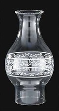 New #769 Home Sweet Home Kerosene Lamp Clear BOROSILICATE Glass Globe 3 x 8 1/2 picture