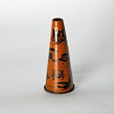 Vintage 1920s Halloween Tin Litho Horn Noisemaker, Germany picture